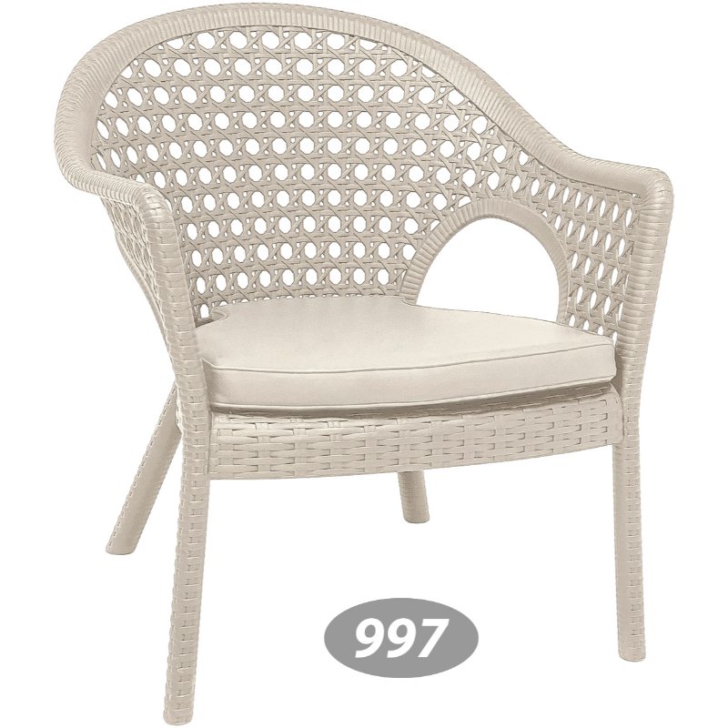 صندلی دسته دار حصیری پایه کوتاه 997