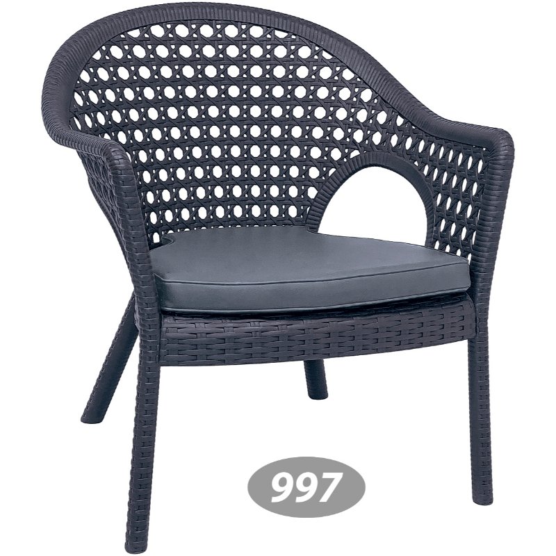 صندلی دسته دار حصیری پایه کوتاه 997