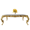 میز غذاخوری مستطیل آمور  8 نفره صفحه شیشه چاپی 8 میل