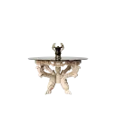 میز غذاخوری گرد شاهکار  6 نفره صفحه شیشه