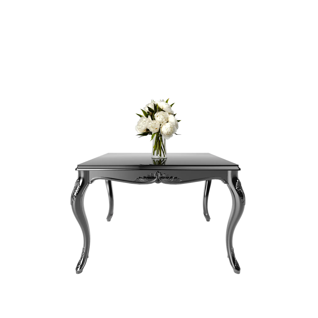 میز غذاخوری مستطیل نگار 4 نفره صفحه شیشه چاپی 8 میل