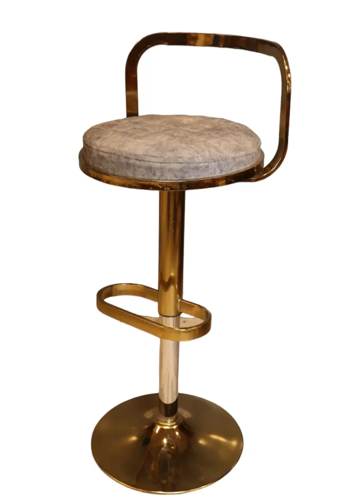 صندلی اپن 990 کف مبله پایه جکدار بیس (آبکاری کروم, چرم پارس کد 15 مشکی, چرم مصنوعی, پارس)