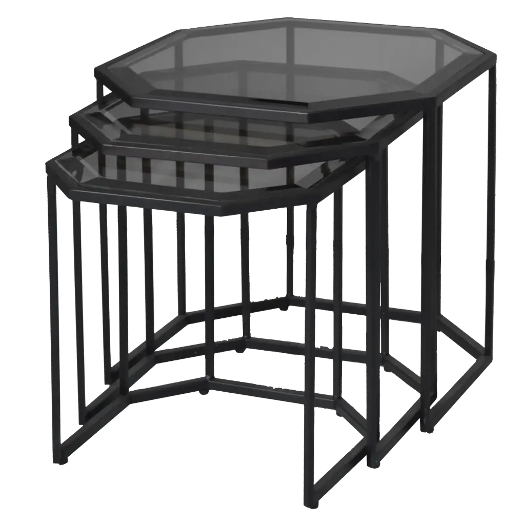 میز عسلی هشت ضلعی فلزی سه پارچه(حذف شود)