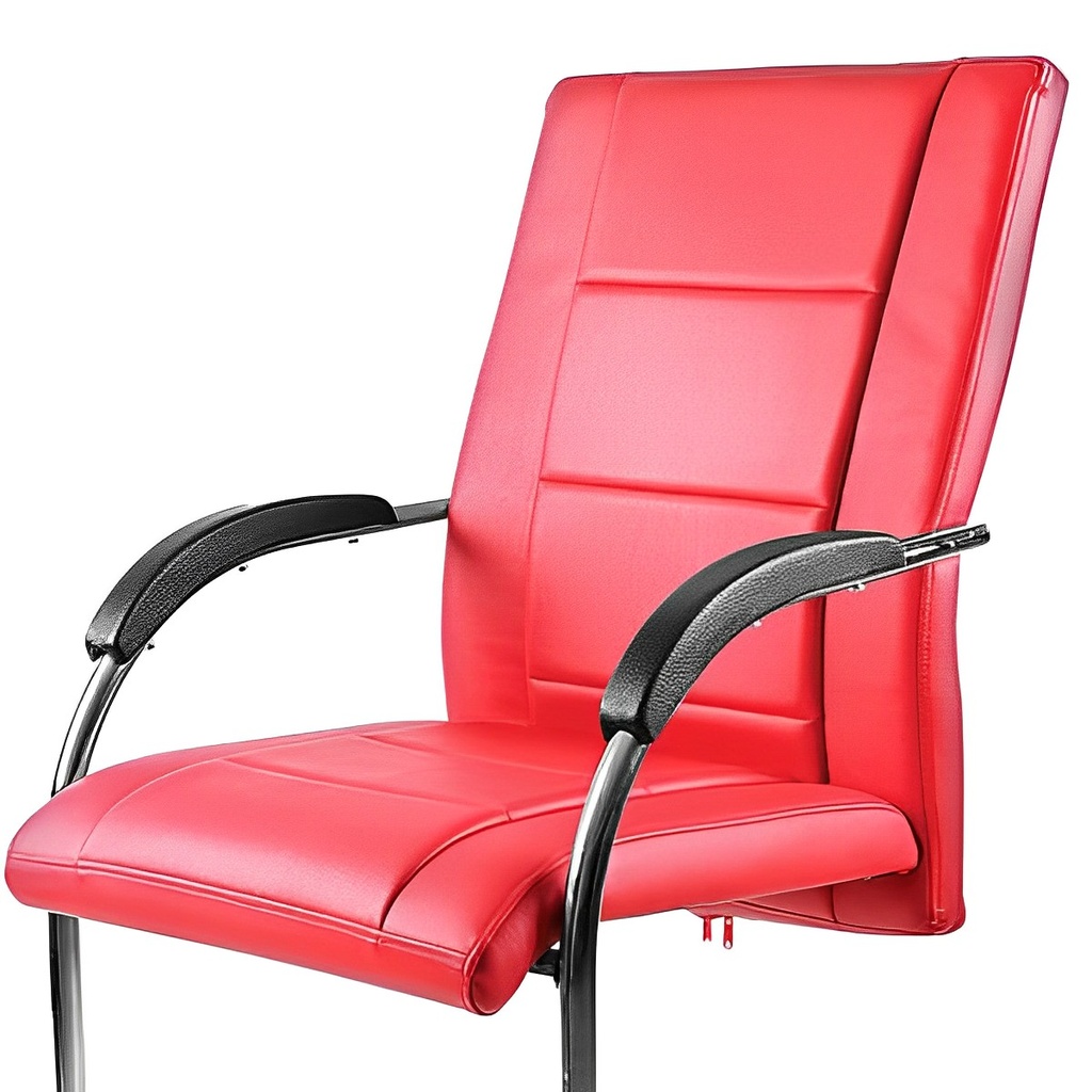 صندلی کنفرانسی CK 700 (آبکاری کروم, چرم مشکی)