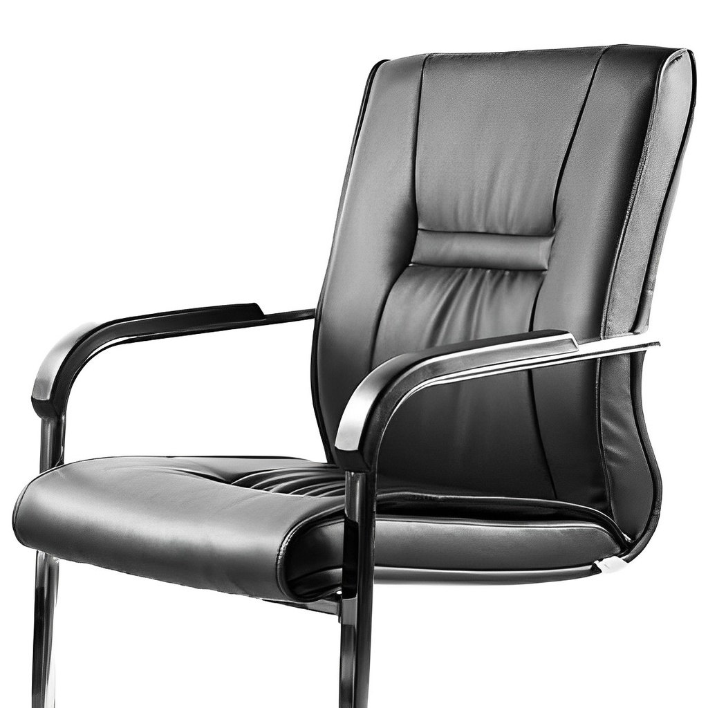 صندلی کنفرانسی C 904 (آبکاری کروم, چرم مشکی)