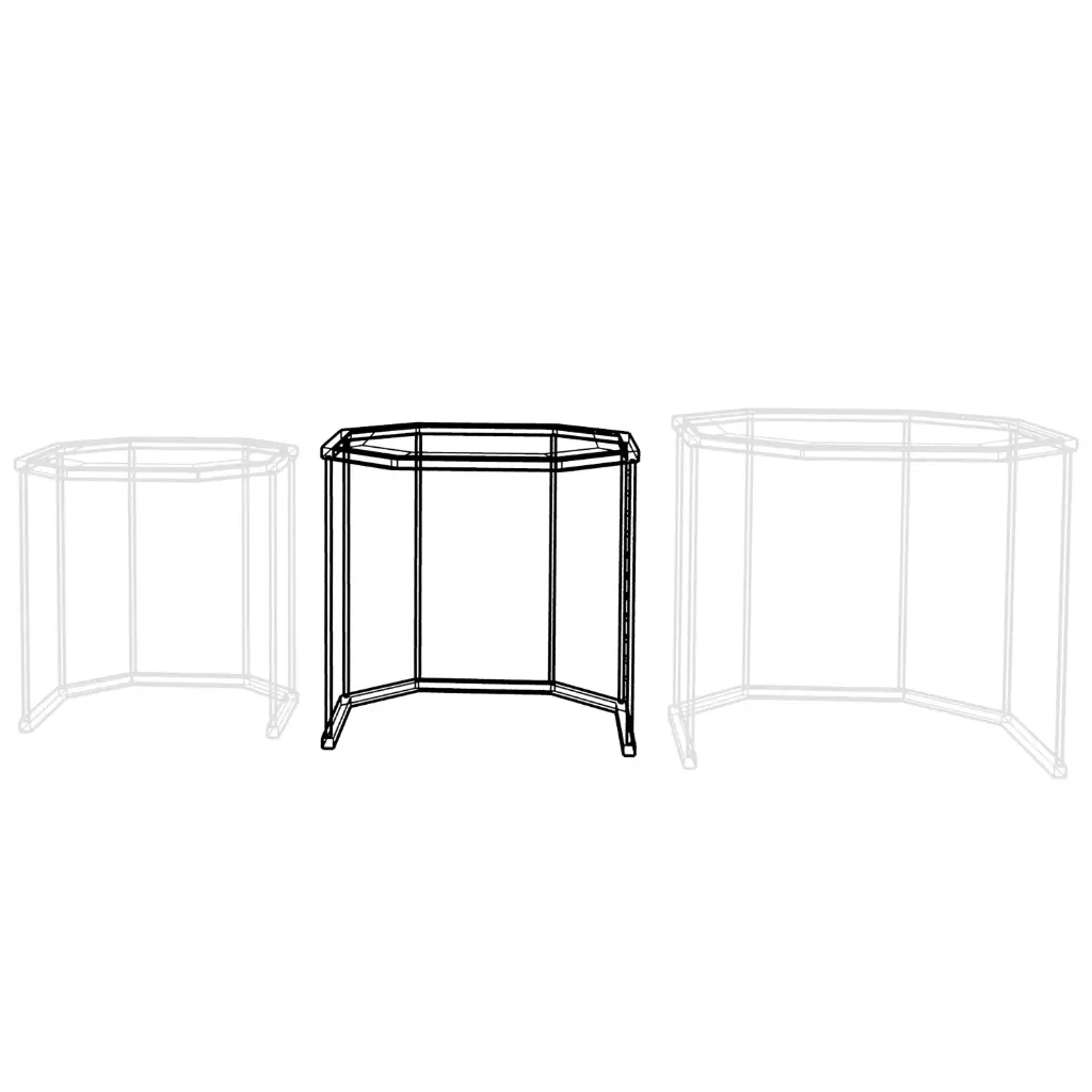 میز عسلی هشت ضلعی فلزی (متوسط 45)