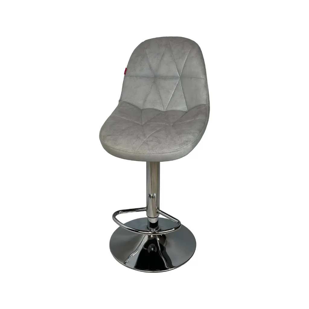 صندلی اپن 530 پایه جکدار بیس (آبکاری کروم, چرم پارس کد 15 مشکی)