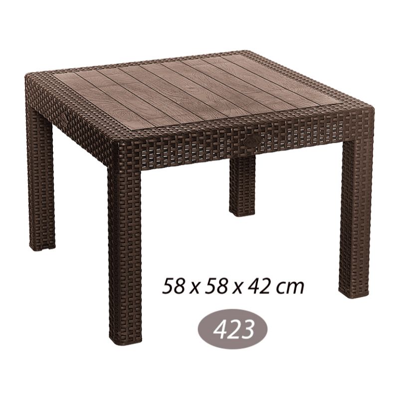 میز جلو مبلی  حصیری مربع 423