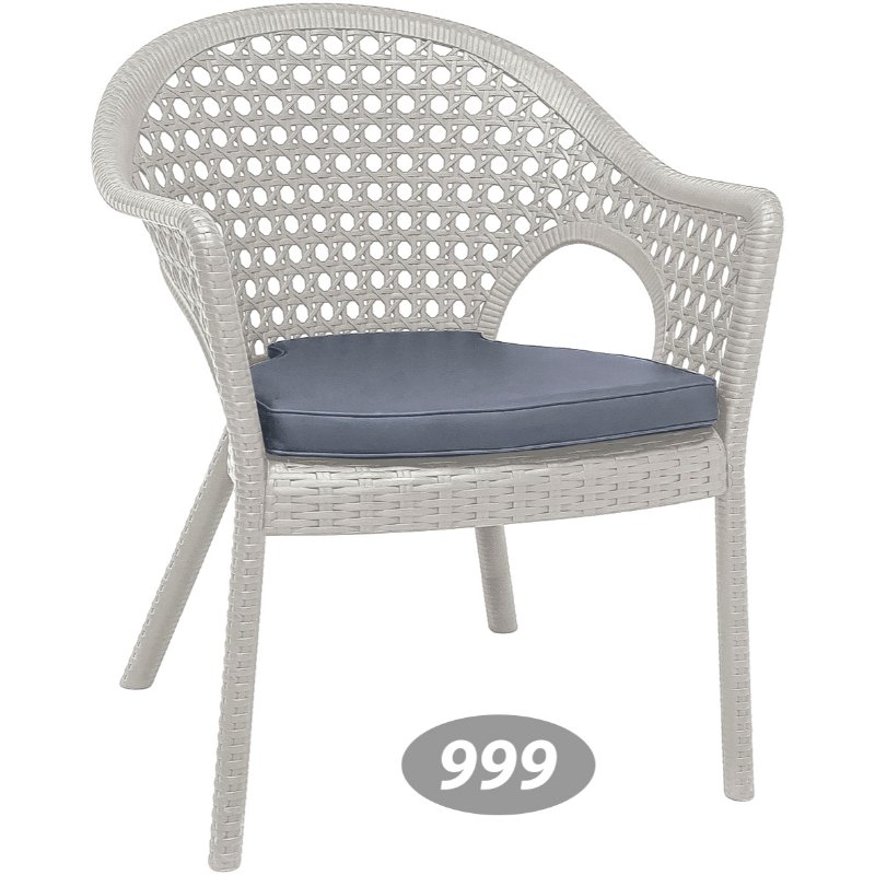 صندلی دسته دار حصیری پایه بلند 999