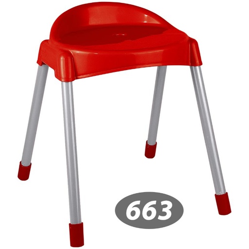 چهار پایه پشتی دار پایه فلزی متوسط 663