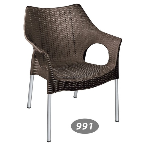 صندلی دسته دار پایه فلزی حصیری 991