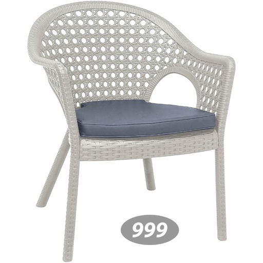 صندلی دسته دار حصیری پایه بلند 999